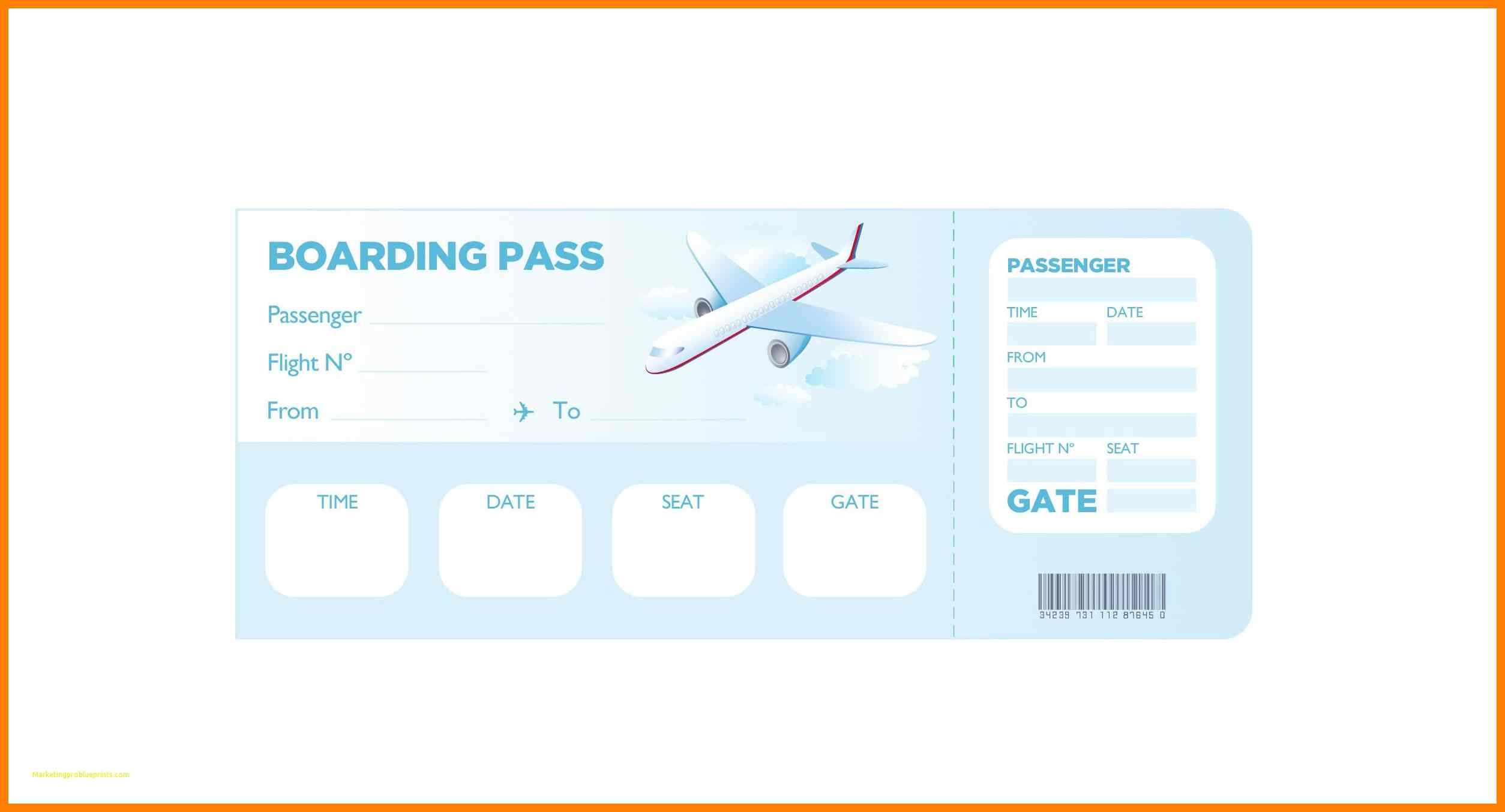 Free Boarding Pass Template For Gift Pdf